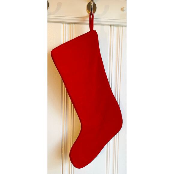 Vtg Needlepoint Christmas Stocking Old World Santa Little Girl 18” - Picture 5 of 5